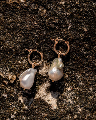 BAROQUE PEARL EARRINGS GOLD FILLED - BONDI JEWELS