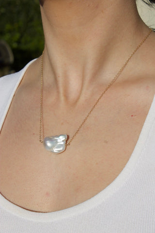 BAROQUE PEARL NECKLACE GOLD FILLED - BONDI JEWELS