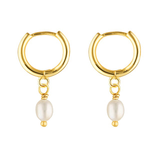 CLASSIC PEARL HUGGIES GOLD VERMEIL - BONDI JEWELS