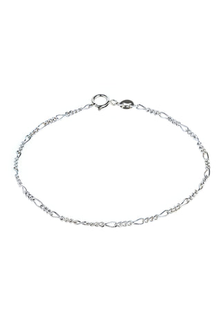 FINE FIGARO CHAIN BRACELET STERLING SILVER - BONDI JEWELS