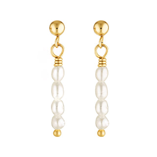 FINE PEARL BEADED STUDS GOLD FILLED - BONDI JEWELS