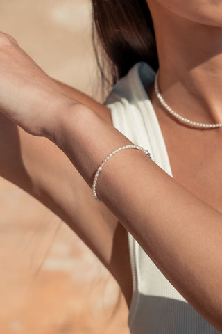 FINE PEARL BRACELET STERLING SILVER - BONDI JEWELS