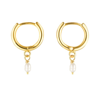 FINE PEARL HUGGIES GOLD VERMEIL - BONDI JEWELS