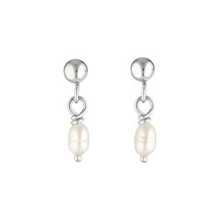FINE PEARL STUDS STERLING SILVER - BONDI JEWELS