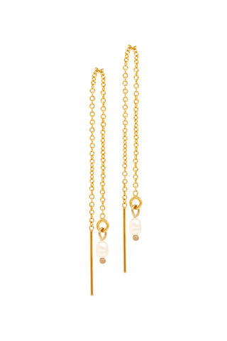 FINE PEARL THREADERS STERLING SILVER - BONDI JEWELS