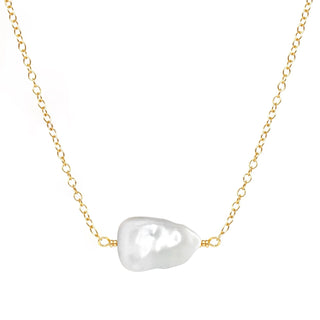 BAROQUE PEARL NECKLACE GOLD FILLED - BONDI JEWELS