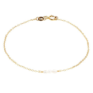 TRIPLE FINE PEARL BRACELET GOLD FILLED - BONDI JEWELS