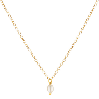 PEARL DROP NECKLACE GOLD FILLED - BONDI JEWELS