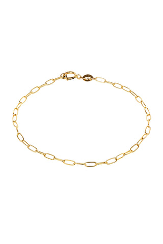 FINE PAPERCLIP CHAIN BRACELET GOILD FILLED - BONDI JEWELS