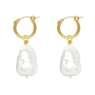 Baroque Pearl Earrings - Gold Filled