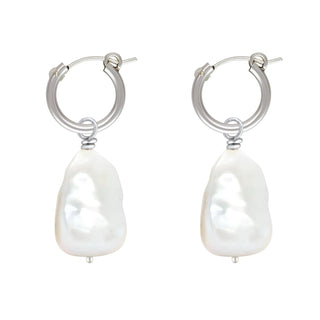 Baroque Pearl Earrings - Sterling Silver