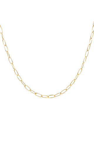 FINE PAPERCLIP CHAIN NECKLACE GOLD FILLED - BONDI JEWELS